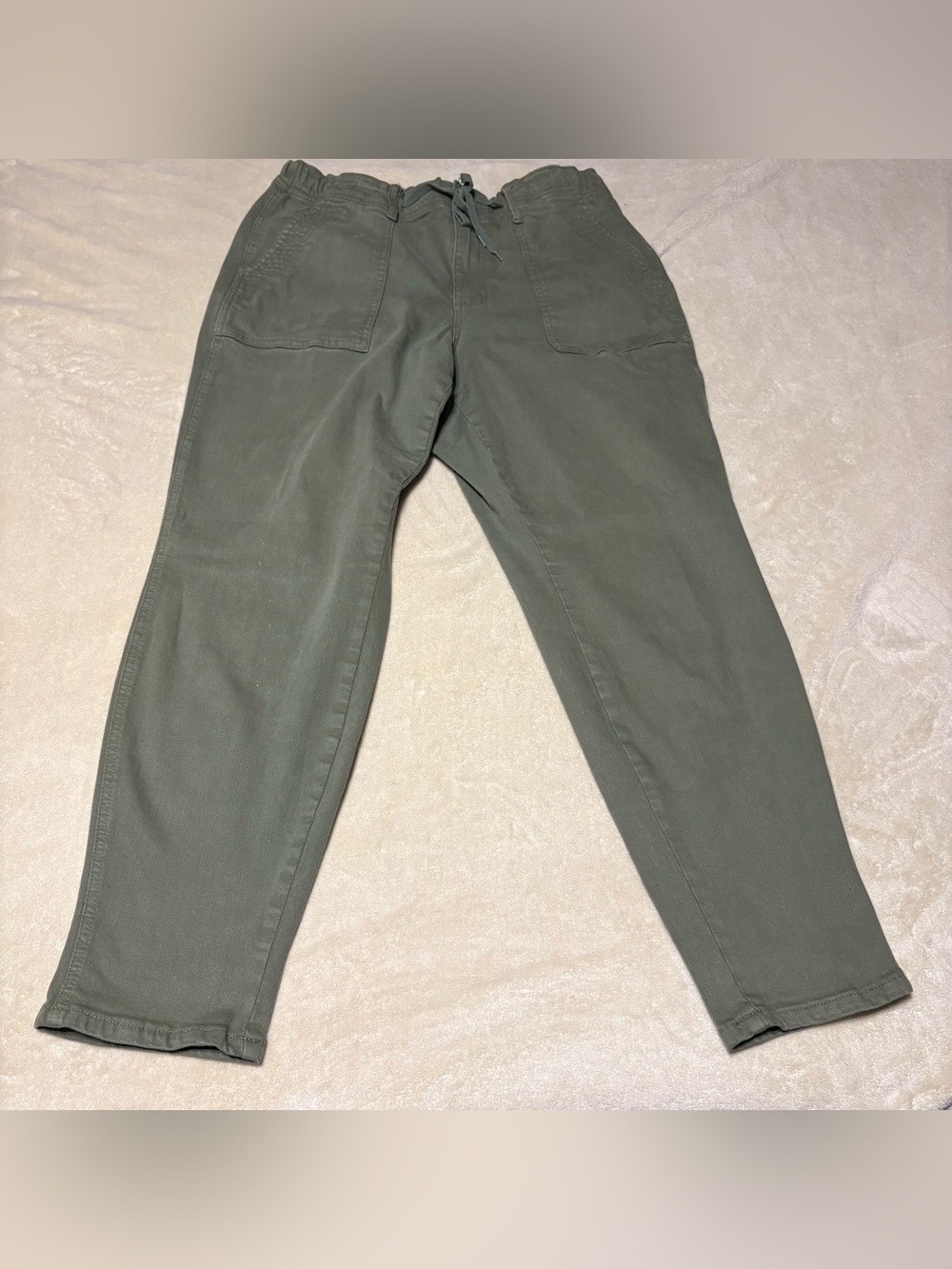 Judy Blue Olive Drawstring Boyfriend Jeans